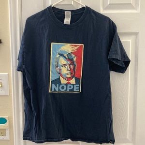 🌞 5 for $25. Men’s short sleeved Trump -nope t-shirt. Blue. GUC. Size L.
